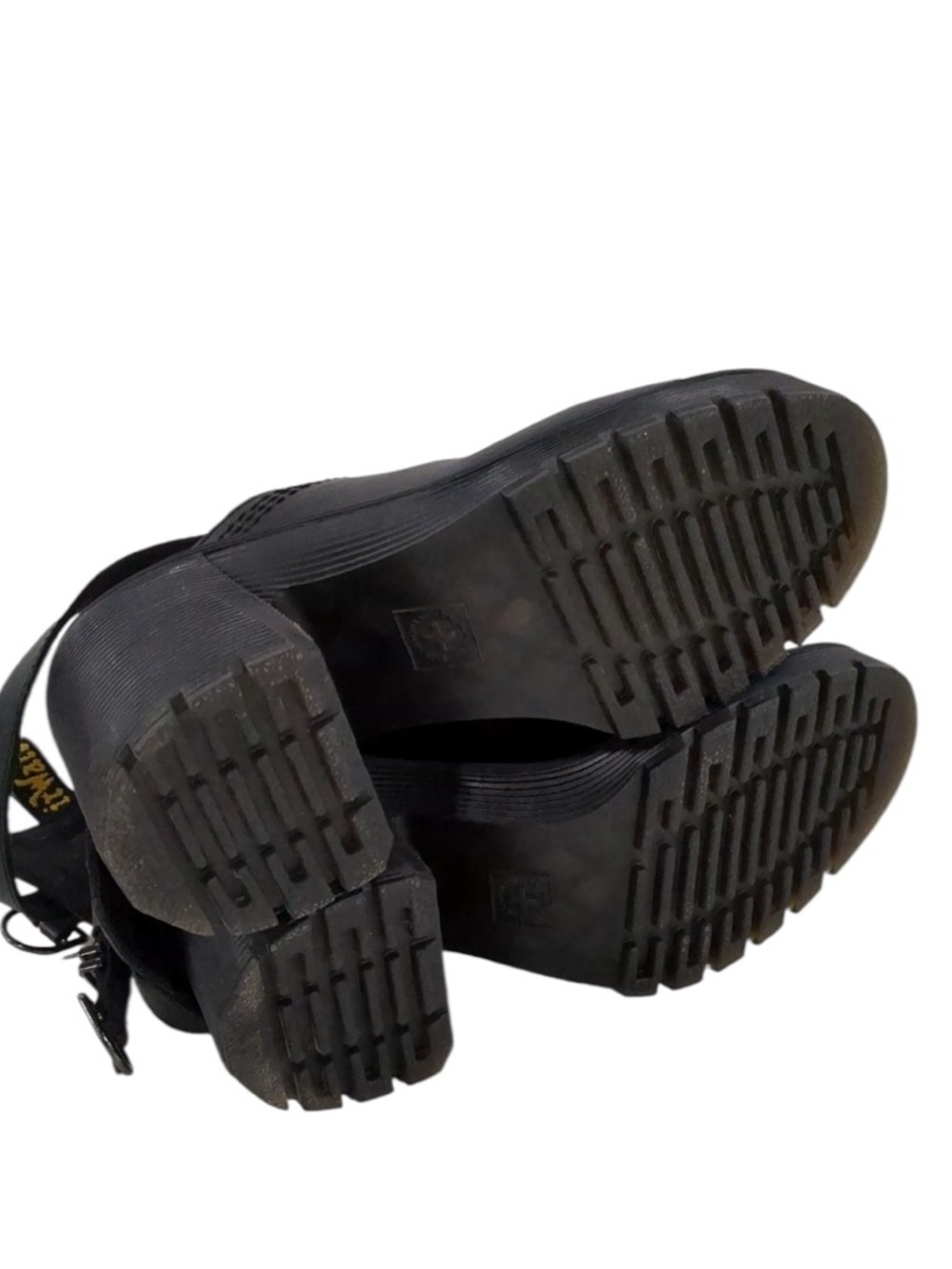 Dr. Martens Millee Chunky Leather Heels Open Toe Sandals Black Platform Women’s - Picture 11 of 16